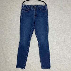 Old Navy Pop Icon Skinny Jeans Sz 14 Tall Straight Leg Medium Wash